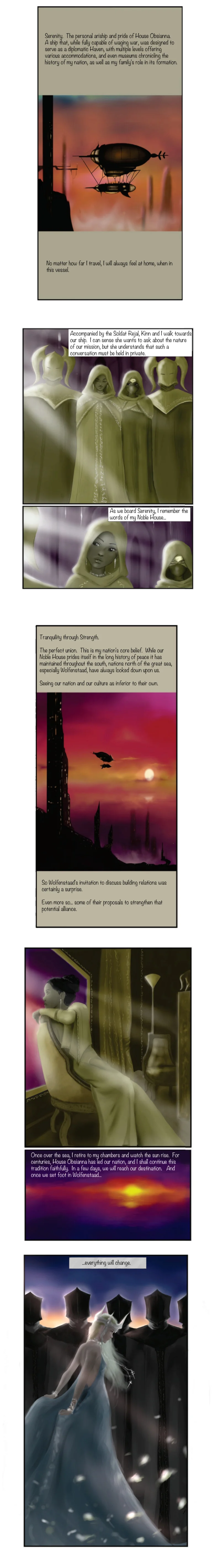 Comic page from SQUALL Issue 1: female character continues monologue as she prepares to leave.